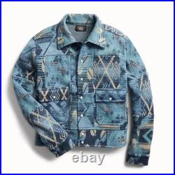 $1200 RRL Ralph Lauren Western Wool Linen Patchwork Sweater Jacket- Size 3. (M)