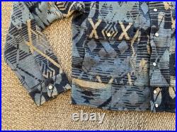 $1200 RRL Ralph Lauren Western Wool Linen Patchwork Sweater Jacket- Size 3. (M)