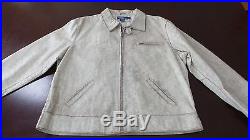 $1295 Polo Ralph Lauren Distressed Leather Western Jacket Coat Sweater Shirt