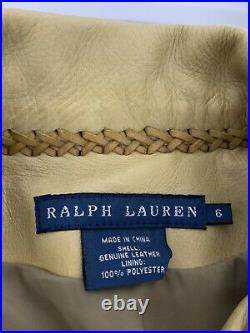 $1298 Ralph Lauren 6 Braid Leather Jacket Polo RRL Ranch Rodeo Southwestern