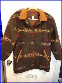 17. Pendleton Originals Western Wear Jacket Native M Blanket Coat Bone Buttons