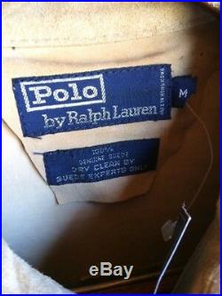 $1800 Polo Ralph Lauren French SUEDE Lambskin Leather WESTERN Shirt Jacket NWT M