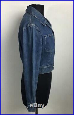 1950's Levis Western Women's Denim Shirt-Chambray Jacket Pearl Snaps VTG Med