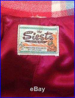 1950s Siesta Plaid MN Woolen Co Duluth Fringe Jacket Western Cowgirl Rockabilly