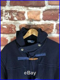 $1k+ Polo Ralph L Trench Duffle Toggle Western Hooded Brit Coat Cruiser Jacket