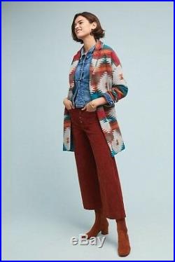 $248 NWT Anthropologie Western Coat SP Small Petite by dRA Aztec Print Caribou