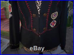 $278Western Biker Embroidered Pin Patches HONOR GUARD JacketMDouble D Ranch