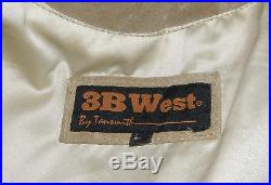 3B West Suede Leather Native Indian Style Beaded Western Fringe Coat Jacket L