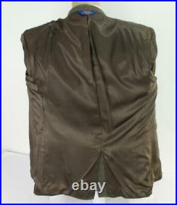 42 L Pendleton Brown Tweed Wool Leather Mens Western Jacket Sport Coat Blazer