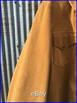 42 SCHOTT RANCHER Vintage Type 3 TRUCKER SUEDE Rough out Tan Western Jacket Coat
