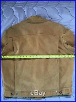42 SCHOTT RANCHER Vintage Type 3 TRUCKER SUEDE Rough out Tan Western Jacket Coat