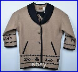 80s Pendleton Knockabouts Women's Medium Wool Horse Cowboy Blanket Jacket