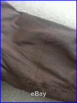 $895 New Biker Vintage Brown Western Shearling Coat Jacket 42 52 Medium Large