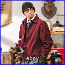 American Retro Jacket Mens Spring Loose 2025 New Workwear Red Jacket Casual Coat