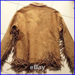 Authentic LVC 1900 REPLICA western fringe leather jacket size L
