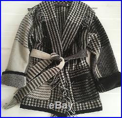 Aventura Taos Women's size M L Pure Wool Indian Western Fringe Coat Jacket USA