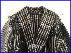 Aventura Taos Women's size M L Pure Wool Indian Western Fringe Coat Jacket USA