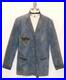 BLUE-LEATHER-JACKET-Coat-German-Women-Hunting-EMBROIDERY-Western-Eu-44-B46-16-L-01-bsfa