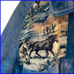 BLUE SKYS Collection Canada Coat Jacket Chore Horse Equestrian Print Women's BLUE SKYS Collection Canada Coat Jacket Chore Horse Equestrian Print Women's