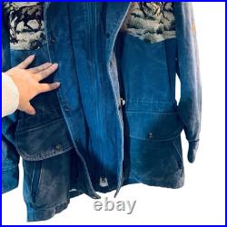 BLUE SKYS Collection Canada Coat Jacket Chore Horse Equestrian Print Women's BLUE SKYS Collection Canada Coat Jacket Chore Horse Equestrian Print Women's