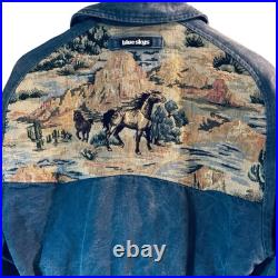 BLUE SKYS Collection Canada Coat Jacket Chore Horse Equestrian Print Women's BLUE SKYS Collection Canada Coat Jacket Chore Horse Equestrian Print Women's