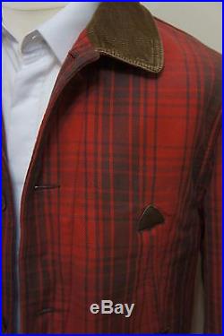 Bn Ralph Lauren Rrl Mowhawk Red Plaid Western Ranch Jacket Coat Rp £950
