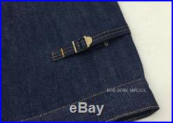 BOB DONG Repro 11MJ Pleated 1940s Western Selvage Denim Jacket Vintage Jean Coat