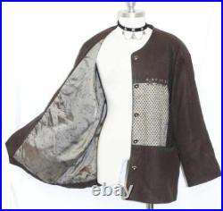 BROWN LEATHER COAT Women Austria Hunting Western Over Coat JACKET/BUST 49/18 XL BROWN LEATHER COAT Women Austria Hunting Western Over Coat JACKET/BUST 49/18 XL