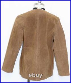 BROWN LEATHER Western Hunting JACKET Sport Over Coat Women German Eu46 B44 14 L