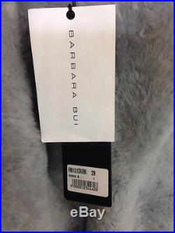 Barbara Bui Jacket Gray Shearling With Hood NWT size T-1