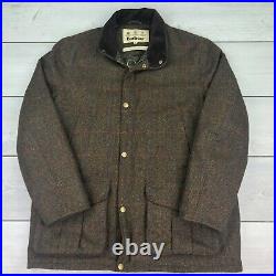Barbour Hereford Jacket Men's Sz XL Tweed Wool Breathable Waterproof Coat Plaid