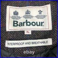 Barbour Hereford Jacket Men's Sz XL Tweed Wool Breathable Waterproof Coat Plaid