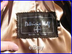Beautiful Patricia Wolf Suede Western Bluebird Hearts Jacket Made in Texas S