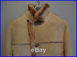 Bermans WESTERN RANCH Shearling Jacket Coat 38 M Medium Leather THICK Sheepskin