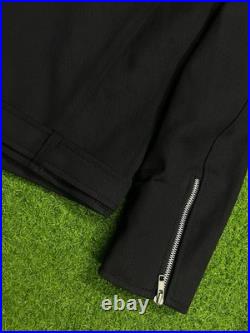 Black Denim Biker Jacket Slim Fit Motorcycle Punk Rock Style Belted Brando Coat Black Denim Biker Jacket Slim Fit Motorcycle Punk Rock Style Belted Brando Coat