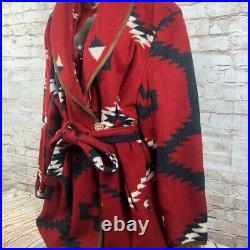 Black Mountain western Aztec blanket coat womens sz 1X red