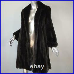 Breathtaking Vintagesz Lgenuine Black Brown Ranch Real Mink Fur Coat Jacket