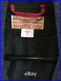 C C FILSON Charcoal Western Wool Men's Vest Sz. Large Never Worn 100% Wool