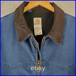 CARHARTT Size 2XL Western Santa Fe Sandstone Duck Flannel Quilt Lined Jacket