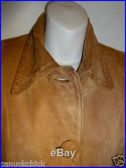 Country Western Ranchman Cowgirl Vintage Deerskin Coat Jacket Butter Soft Wy USA