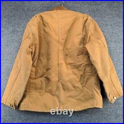 Carhartt Men's Indiana Bell Blanket Lined Duck Jacket Tan 42 Lined Vintage