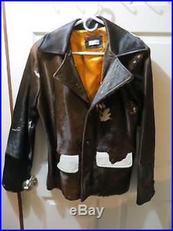 Chelo Combina Authentic Men Women Western Brown Calf Pony Hair Fur Coat Jacket