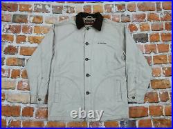 Chevignon Vintage Denim Cowboy Coat Jacket Western Style Beige Size L Tip Top