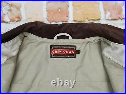 Chevignon Vintage Denim Cowboy Coat Jacket Western Style Beige Size L Tip Top