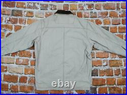 Chevignon Vintage Denim Cowboy Coat Jacket Western Style Beige Size L Tip Top