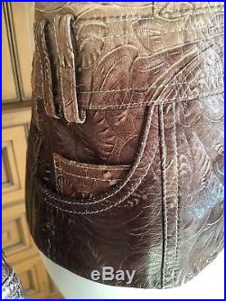 Christian Dior by John Galliano Wonderful Western Tooled Leather Bar Jacket