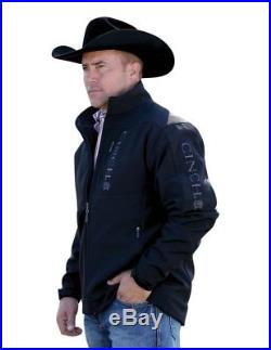 Cinch Western Jacket Mens Bonded Adjustable Cuffs Zip Black MWJ1009000