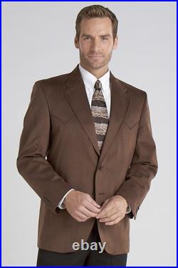 Circle S Mens Chestnut 100% Microsuede Houston Western Jacket Blazer Circle S Mens Chestnut 100% Microsuede Houston Western Jacket Blazer