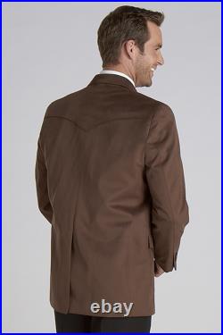 Circle S Mens Chestnut 100% Microsuede Houston Western Jacket Blazer Circle S Mens Chestnut 100% Microsuede Houston Western Jacket Blazer