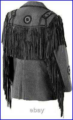 Classyak Men's Fashion Western Genuine Cowboy Jacket